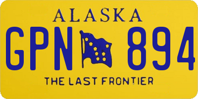 AK license plate GPN894
