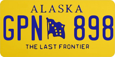 AK license plate GPN898