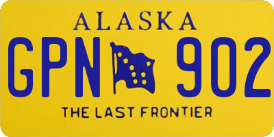 AK license plate GPN902