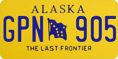 AK license plate GPN905
