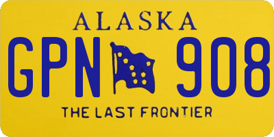 AK license plate GPN908