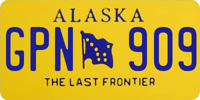 AK license plate GPN909