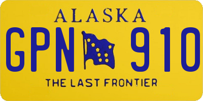 AK license plate GPN910