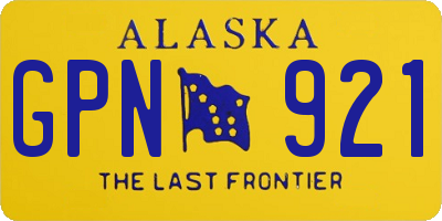 AK license plate GPN921