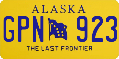 AK license plate GPN923