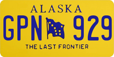 AK license plate GPN929