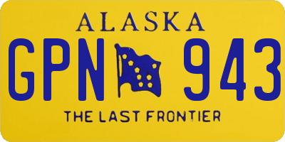 AK license plate GPN943