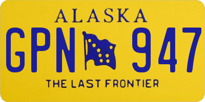 AK license plate GPN947