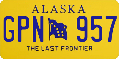 AK license plate GPN957
