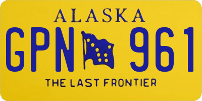 AK license plate GPN961