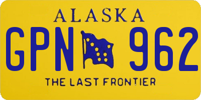 AK license plate GPN962
