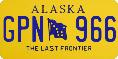 AK license plate GPN966