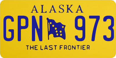 AK license plate GPN973
