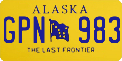 AK license plate GPN983