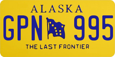 AK license plate GPN995