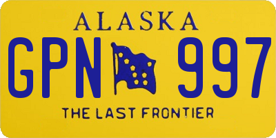 AK license plate GPN997