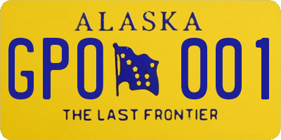 AK license plate GPO001