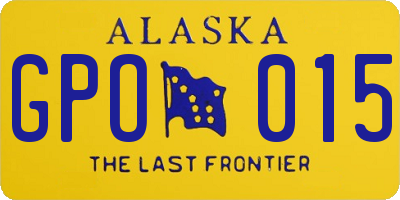 AK license plate GPO015