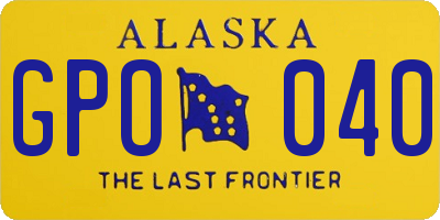 AK license plate GPO040