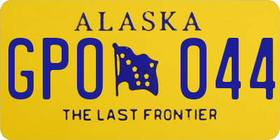 AK license plate GPO044