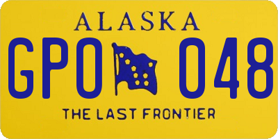 AK license plate GPO048