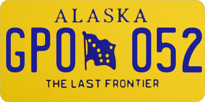 AK license plate GPO052