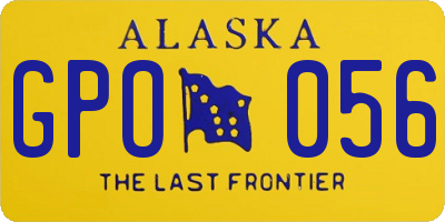 AK license plate GPO056