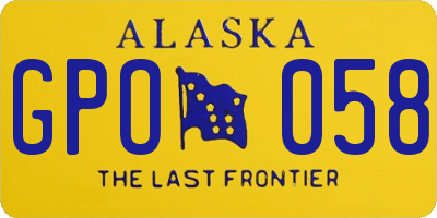 AK license plate GPO058
