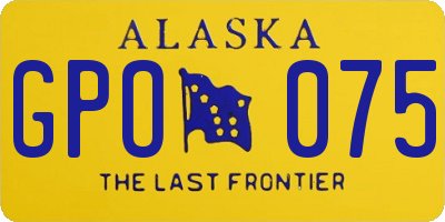 AK license plate GPO075