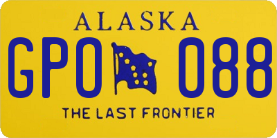 AK license plate GPO088
