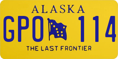 AK license plate GPO114