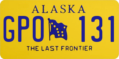 AK license plate GPO131