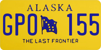 AK license plate GPO155
