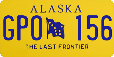 AK license plate GPO156