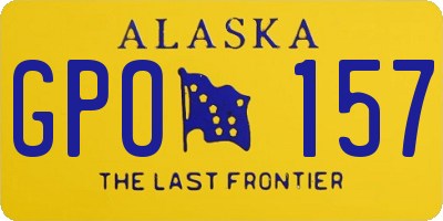 AK license plate GPO157