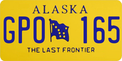 AK license plate GPO165
