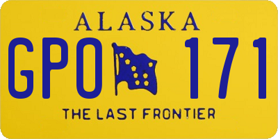 AK license plate GPO171