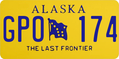 AK license plate GPO174