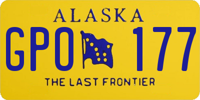 AK license plate GPO177