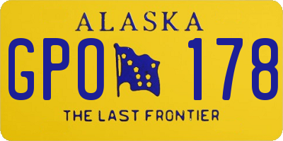 AK license plate GPO178