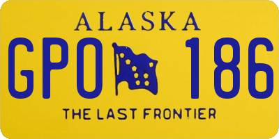 AK license plate GPO186