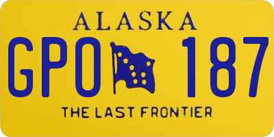 AK license plate GPO187