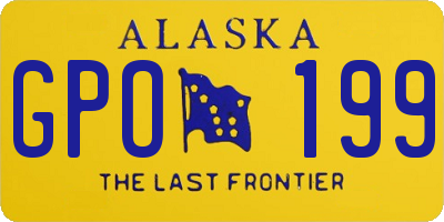 AK license plate GPO199