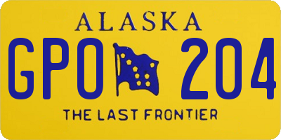 AK license plate GPO204