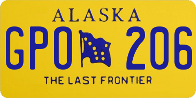 AK license plate GPO206