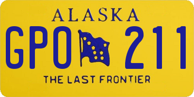 AK license plate GPO211