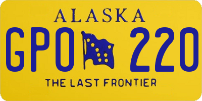 AK license plate GPO220