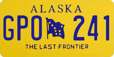 AK license plate GPO241
