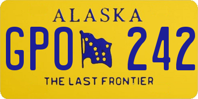 AK license plate GPO242