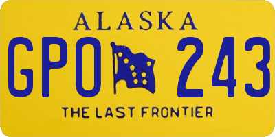 AK license plate GPO243